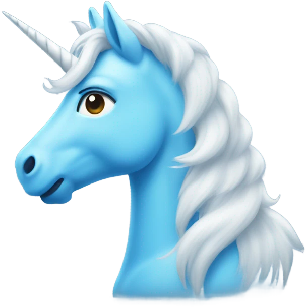 sky blue unicorn  emoji