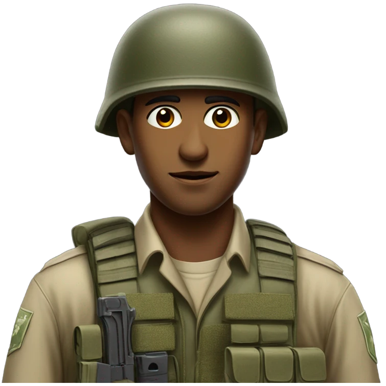 idf soldier photorealistic serious emoji