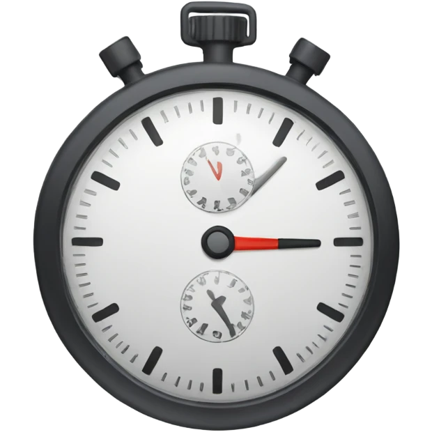 a stopwatch, broken with a crack emoji