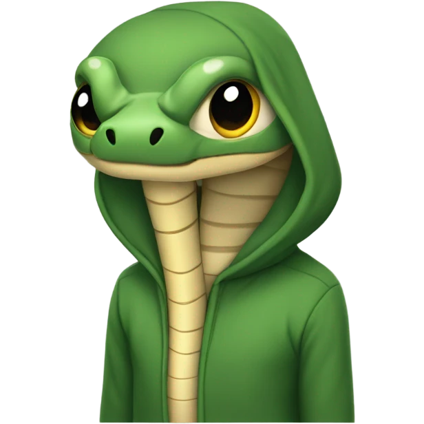 Snake wearing hoodie emoji