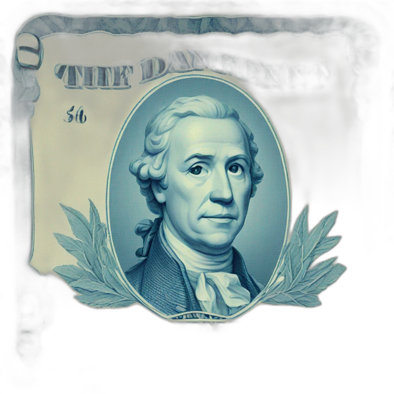 Blue banknote emoji