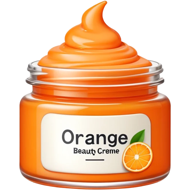 orange beauty creme in small jar emoji