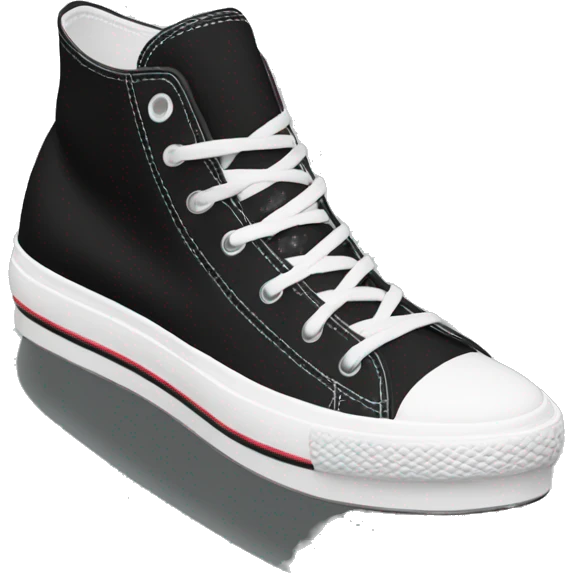 Black platform converse platform shoes emoji