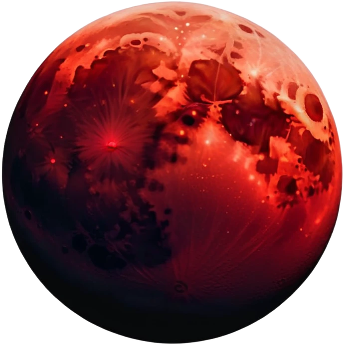 Edgy Black night sky with big Red crimson-moon Aesthetic Scenery emoji