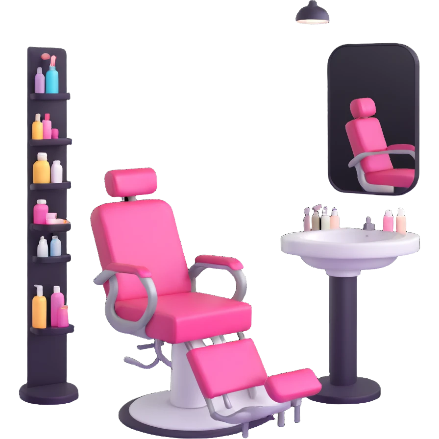 group of hairstylists training together in beauty salon emoji
