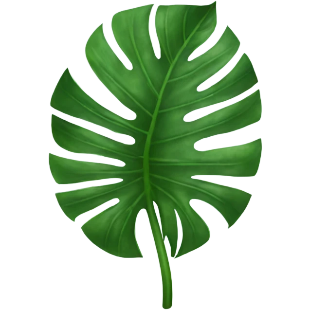 Monstera leaf emoji