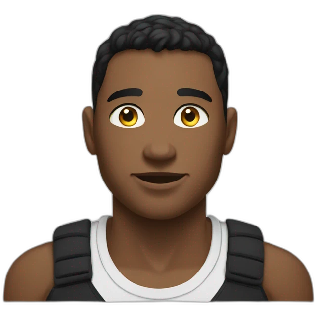 black nike tshirt and handsome boy emoji