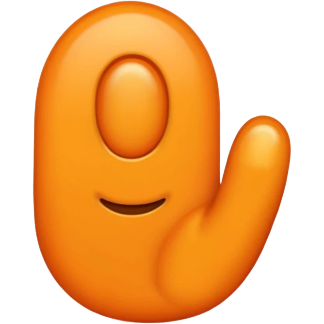 A finger print emoji make it orange emoji