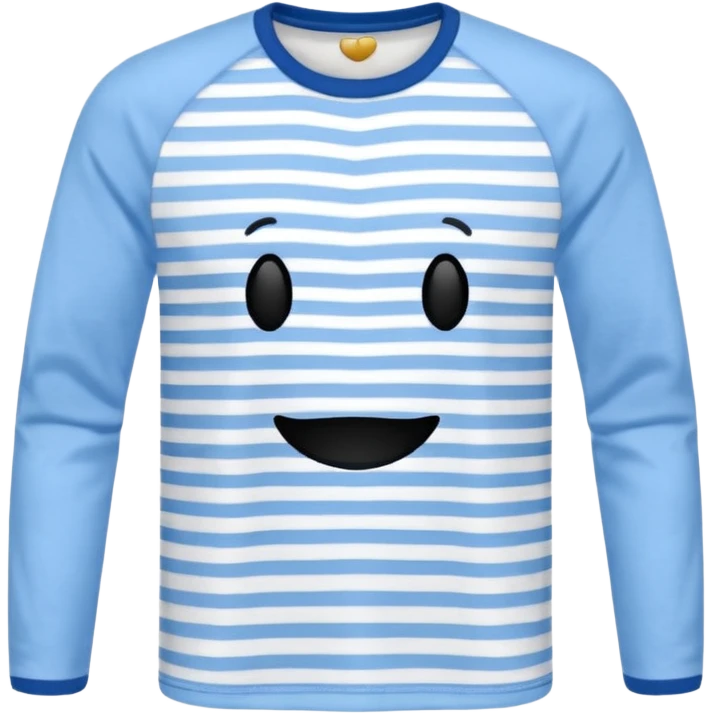 T-Shirt manches longues rayé bleu  emoji
