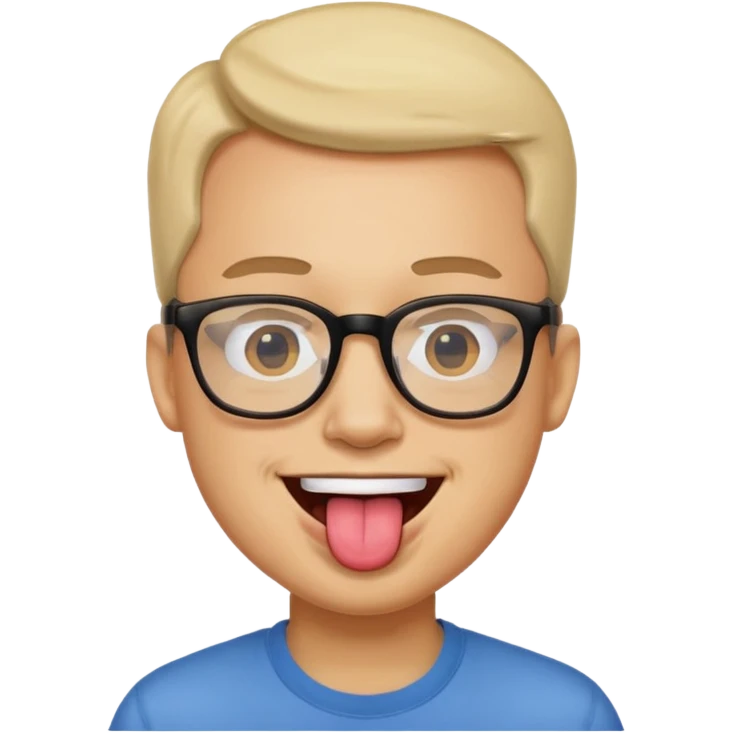 Glasses man🤓👅 emoji