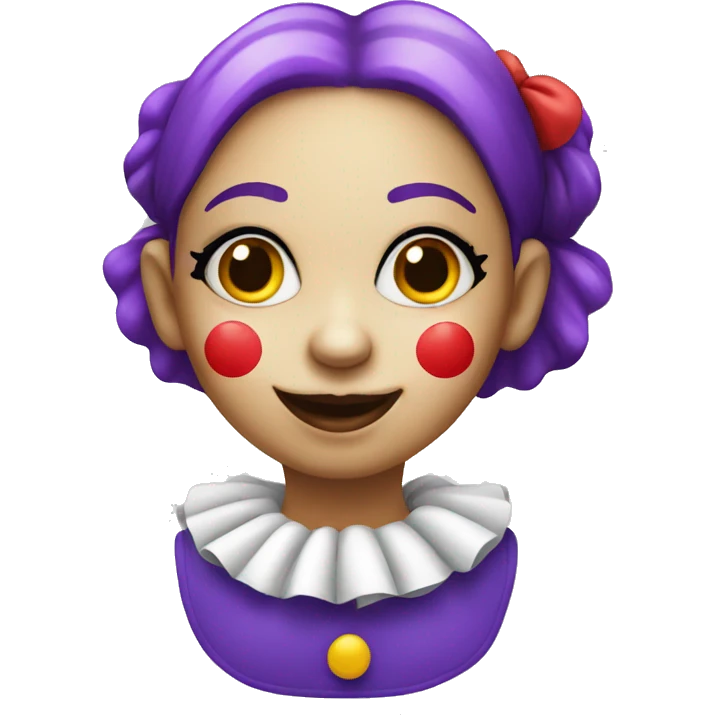 pretty female clown emoji