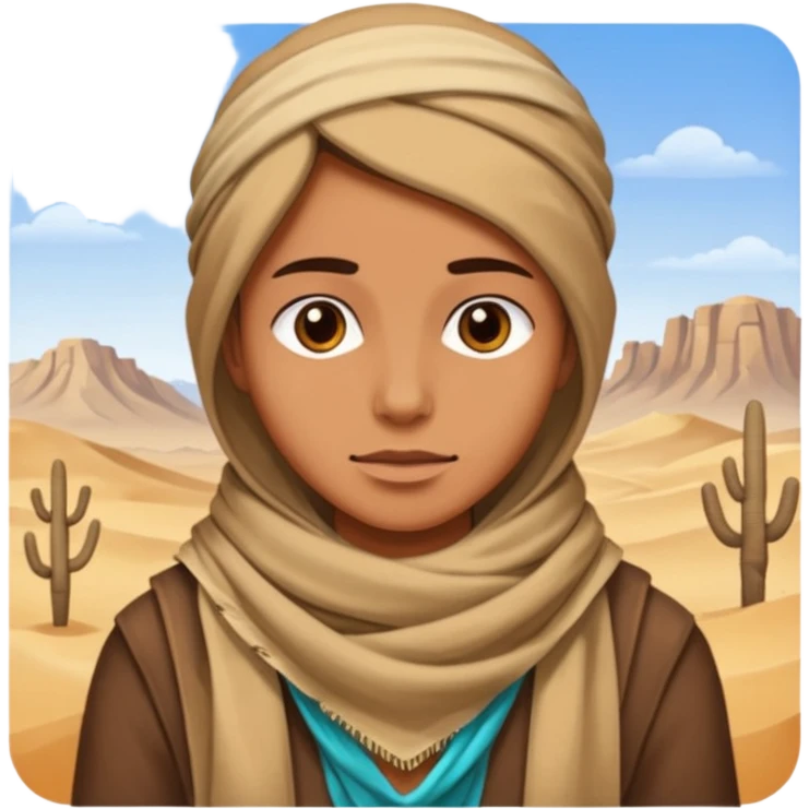 person living in desert just face emoji