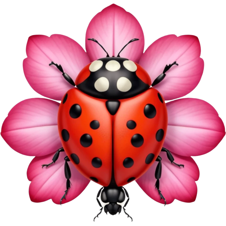 
bug on flower emoji