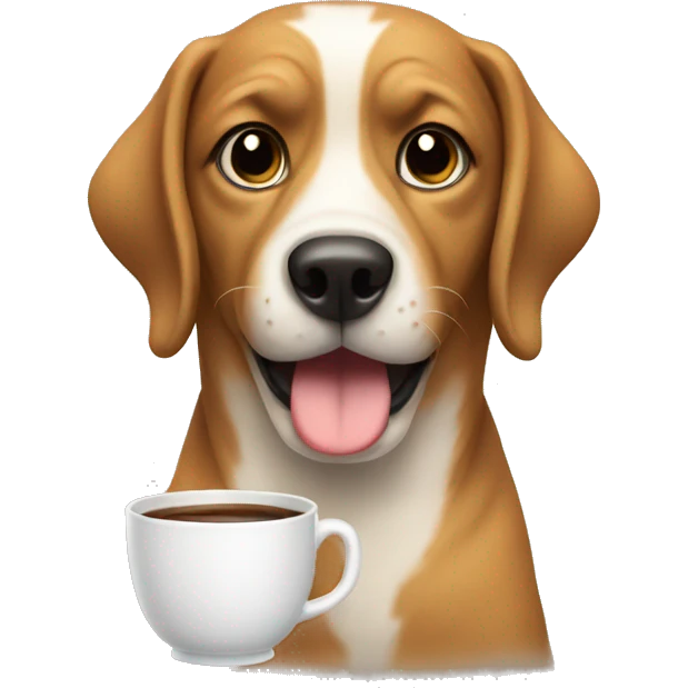 Dog whith a cup  emoji
