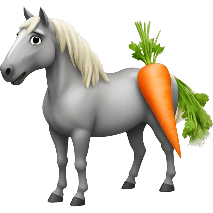 Horse with a carrot emoji