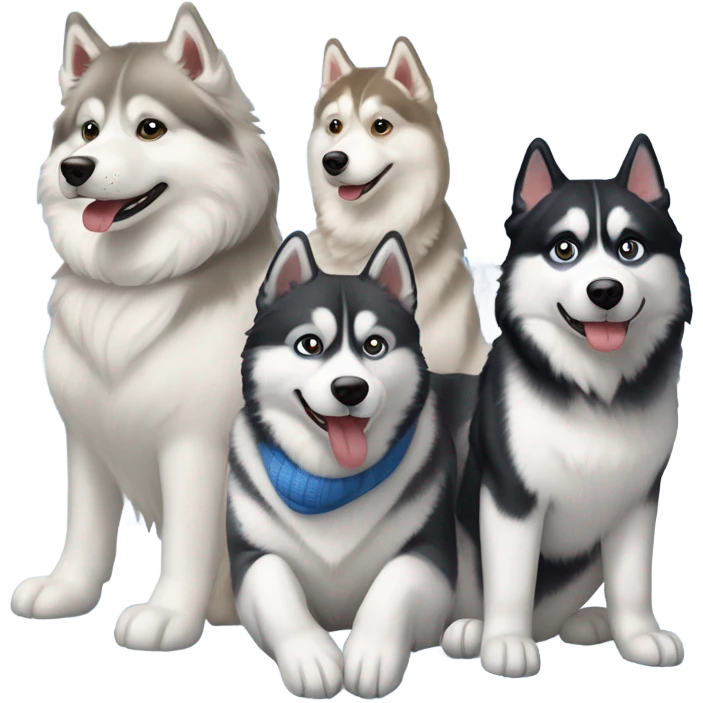 Snow dogs emoji