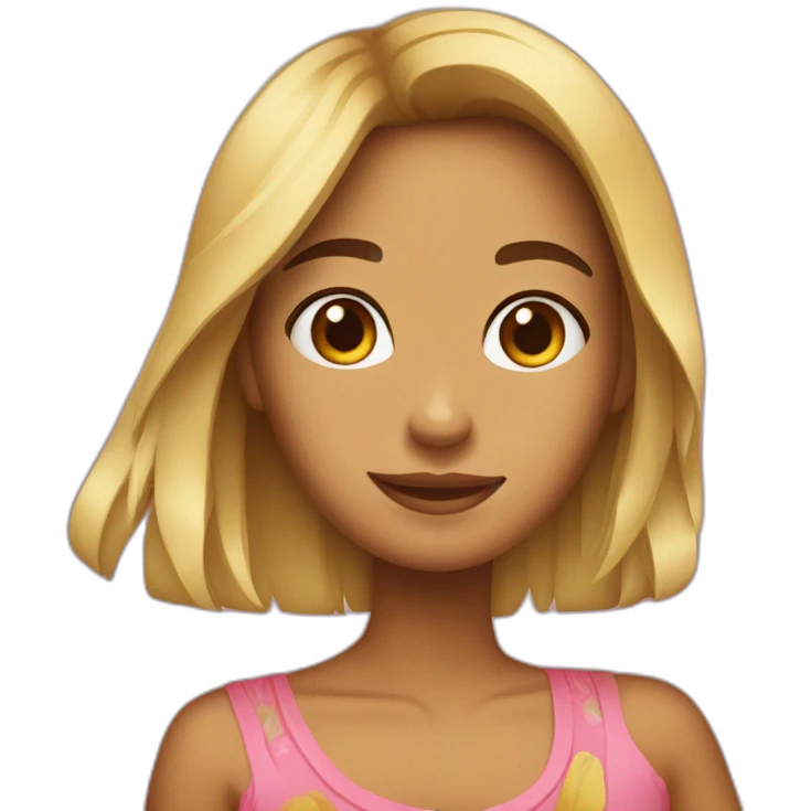 Chica joven hawaiana  emoji