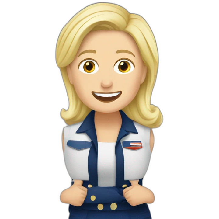 Marine le Pen faisant emoji