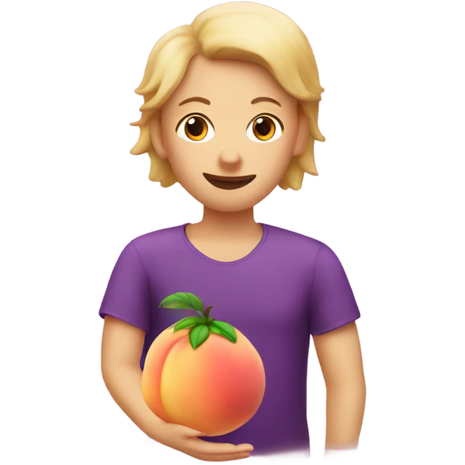 Peach and eggplant on human emoji