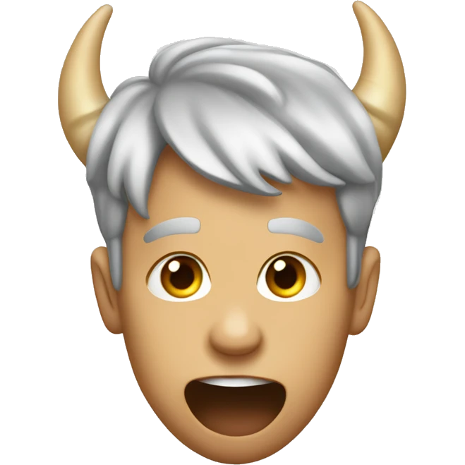 man sticking out tongue with sign of the horns underneath emoji