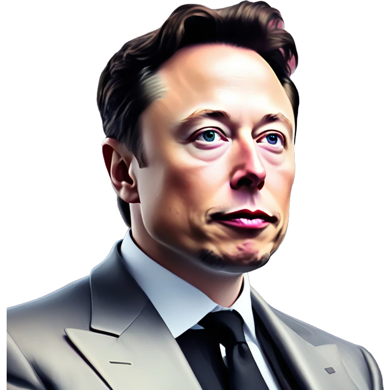 Synthwave pixelated Elon Musk in Uncle Scrooge style, oil paint, mysterious eyes, intricate lips, masterpiece portrait, beautiful, desirable, logical emoji