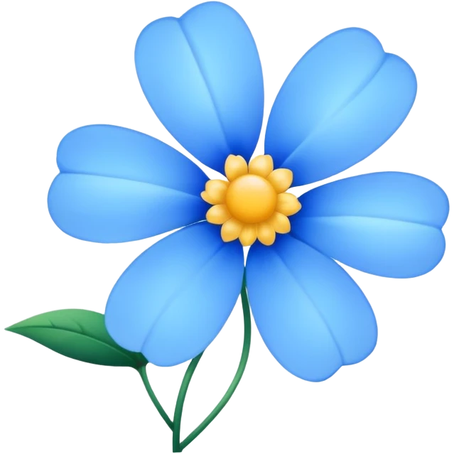 Blue flower emoji