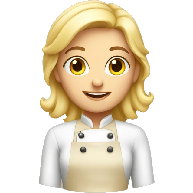 Cute blonde baker emoji