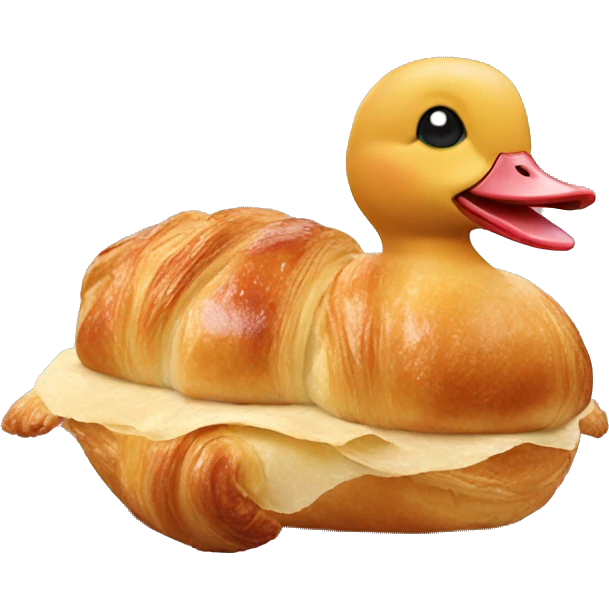 duck croissant emoji