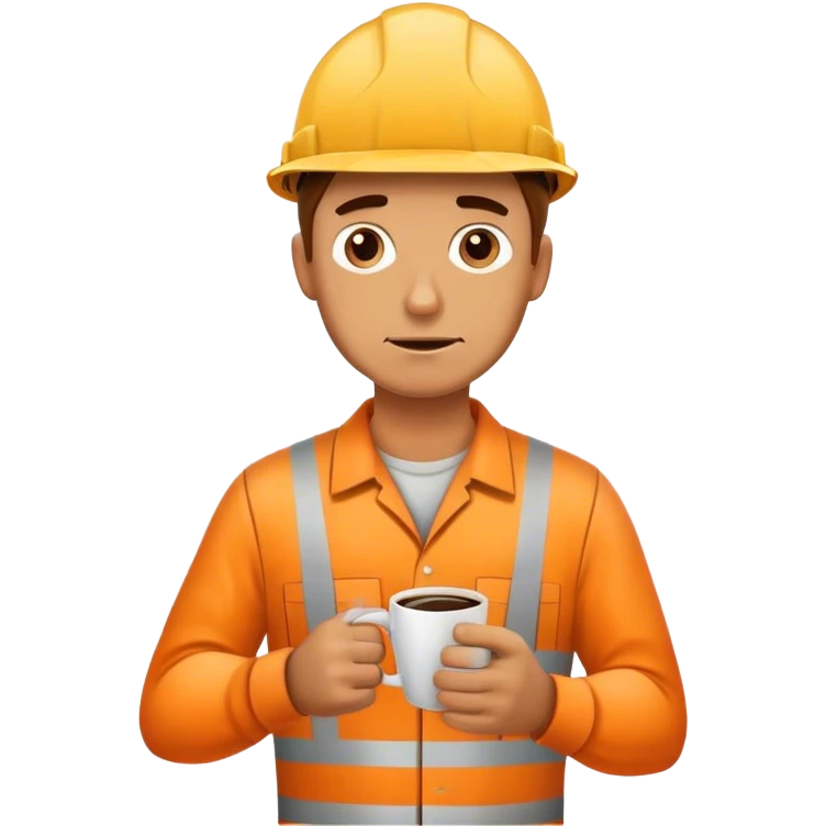 Tradie needs coffee his tired emoji