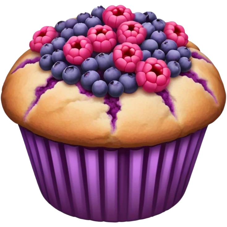 Berry Lavender flower muffin emoji