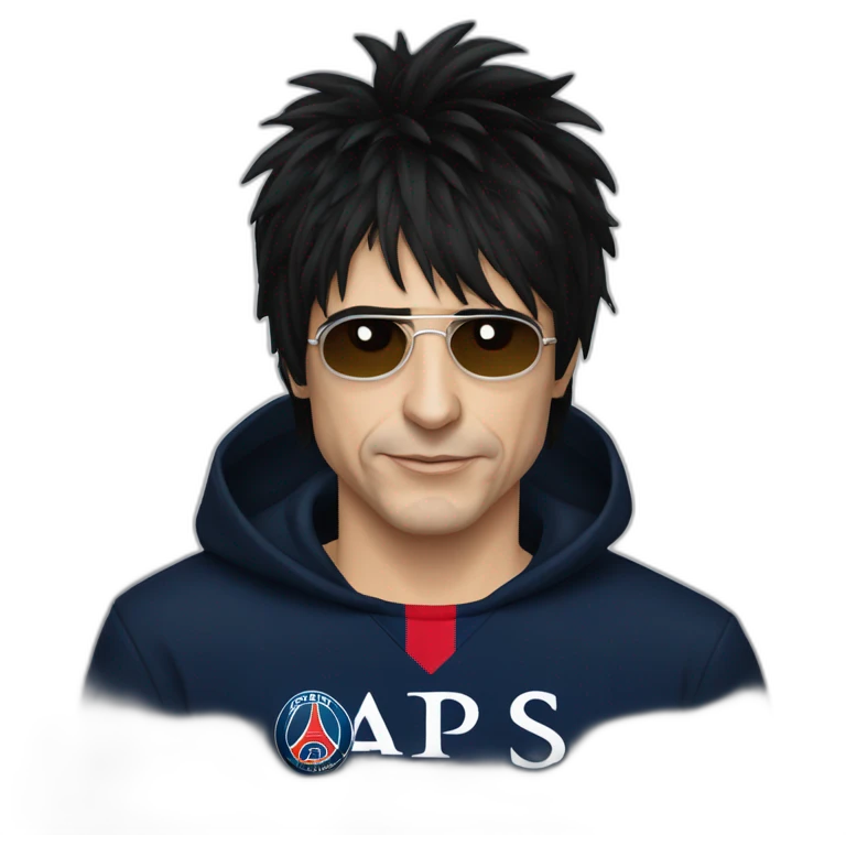 nicola sirkis wearing a PSG shirt emoji