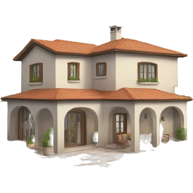 Villa with swimming pool emoji