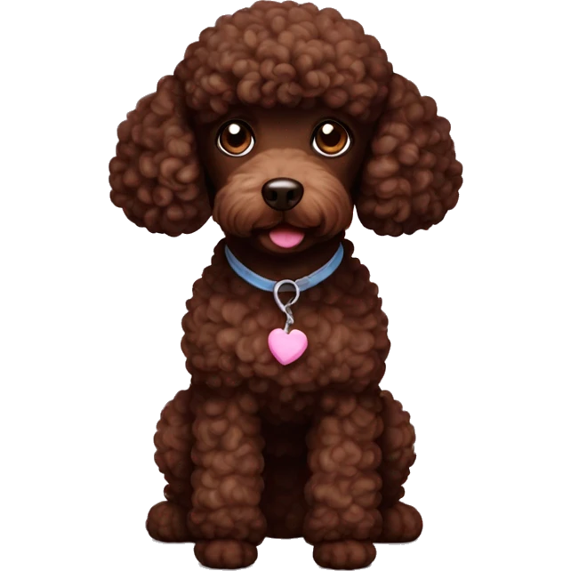 Chocolate poodle emoji