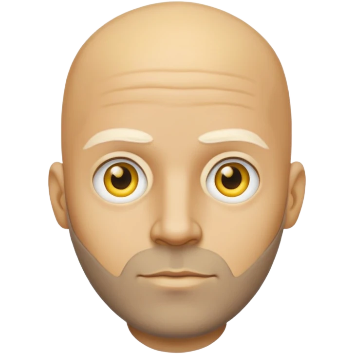 Omar Simpson character with bald yellow head, round eyes, and stubble beard emoji