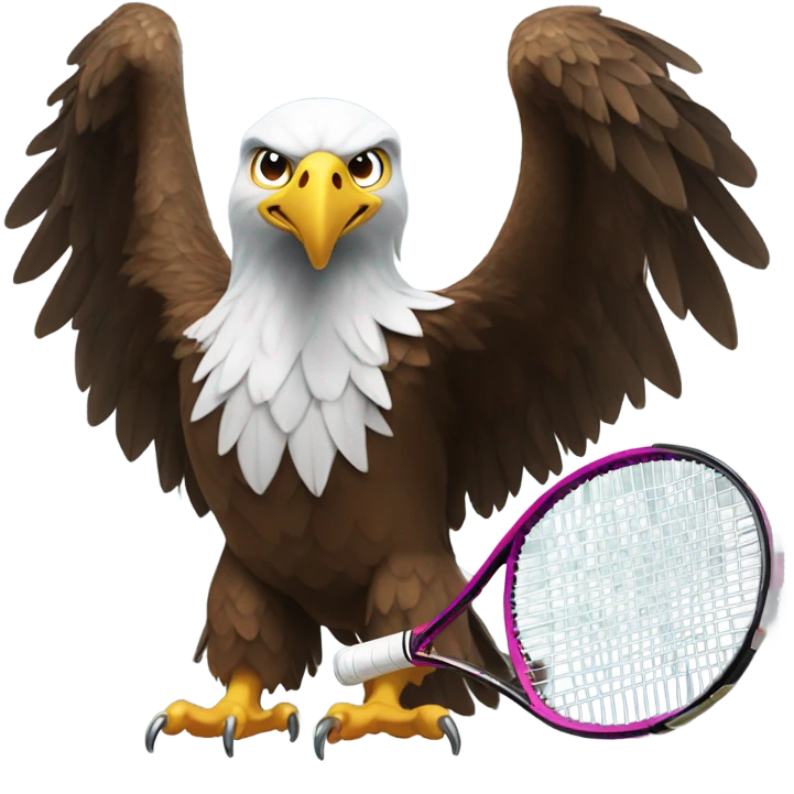 Eagle playing tennis emoji