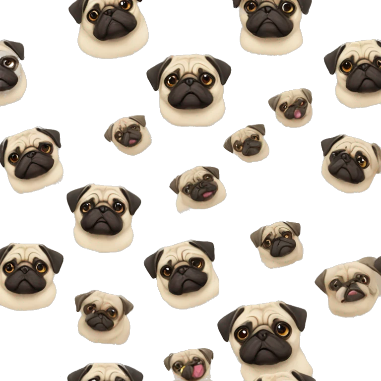 Pug and wéstern emoji
