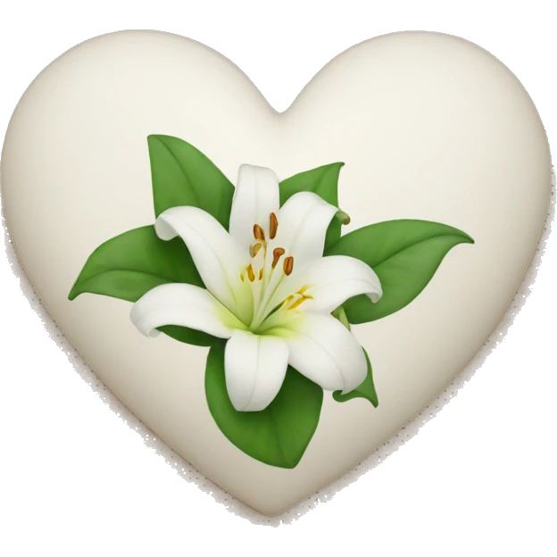 A heart with the spelling LILY inside it emoji