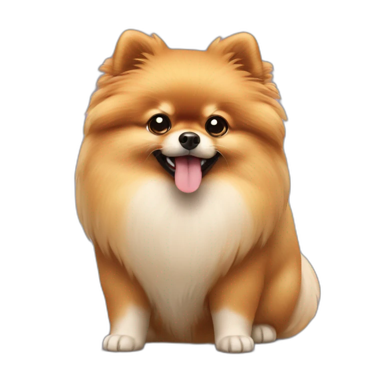 Pomeranian ladrando enfadado emoji