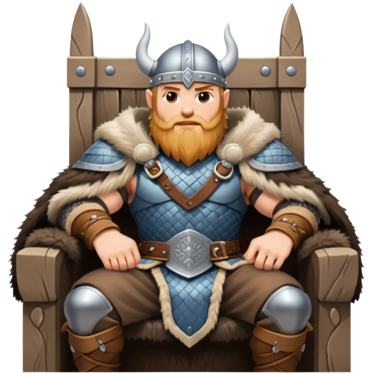 Viking warrior sitting on a throne emoji