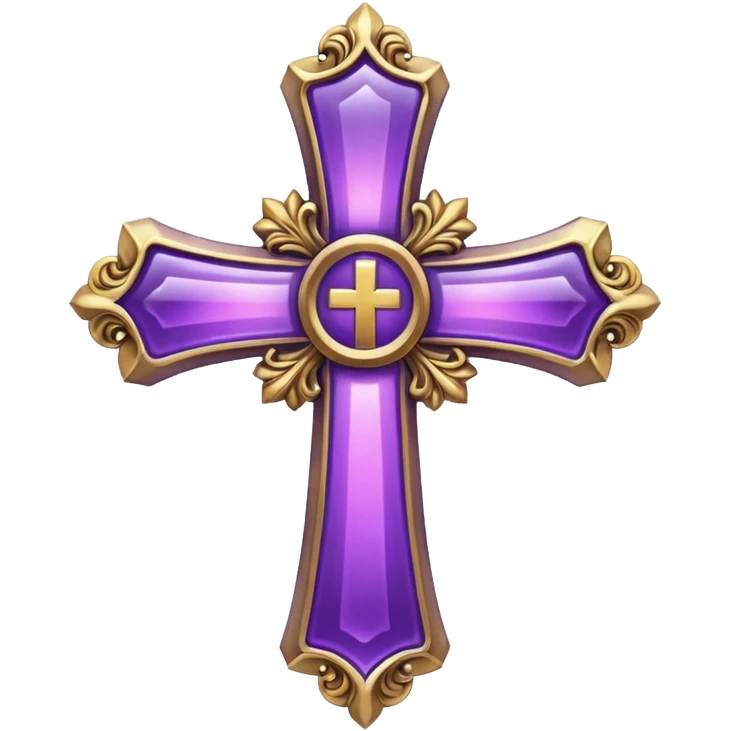 Holy purple cross emoji