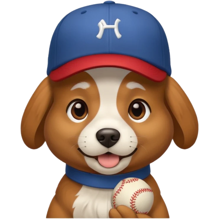 baseball hat dog emoji