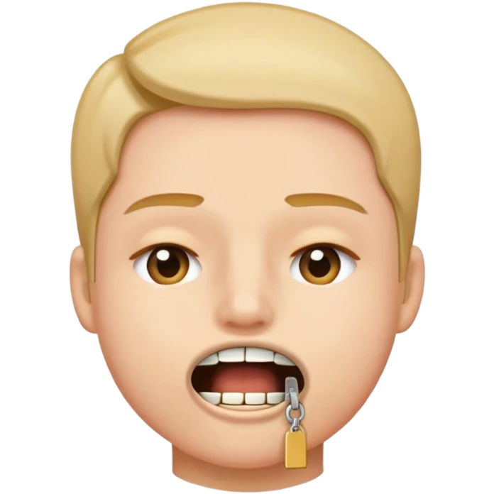 person zipping their mouth closed with a zipper emoji