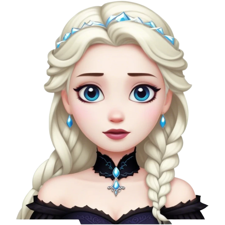 The Disney princess elsa gothic  emoji
