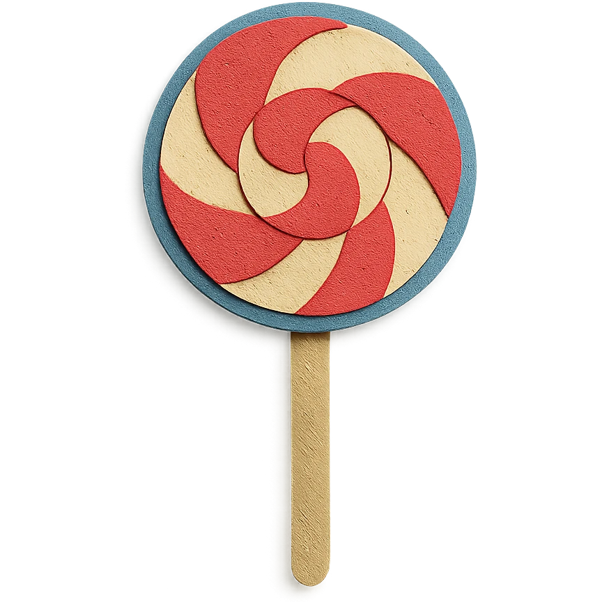 lollipop, paper craft style emoji