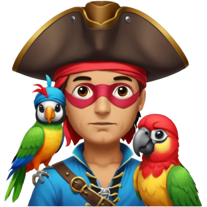pirate and parrot emoji