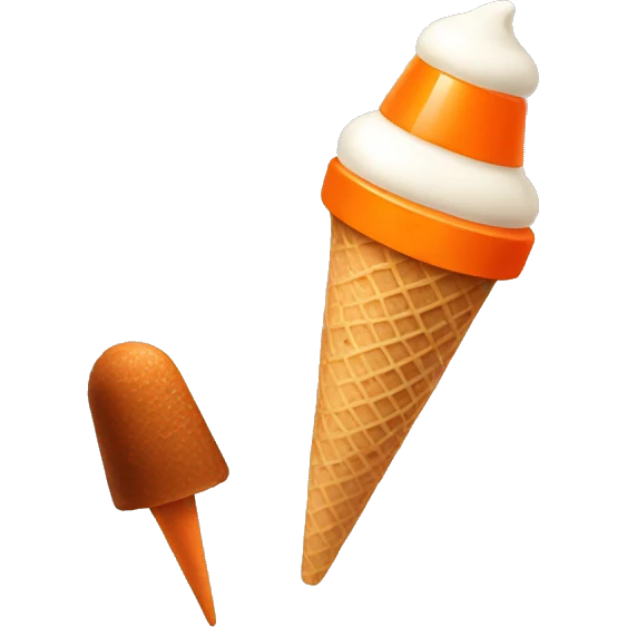 Ice cream with traffic cone  emoji