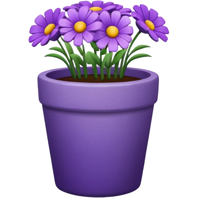 purple flower pot emoji