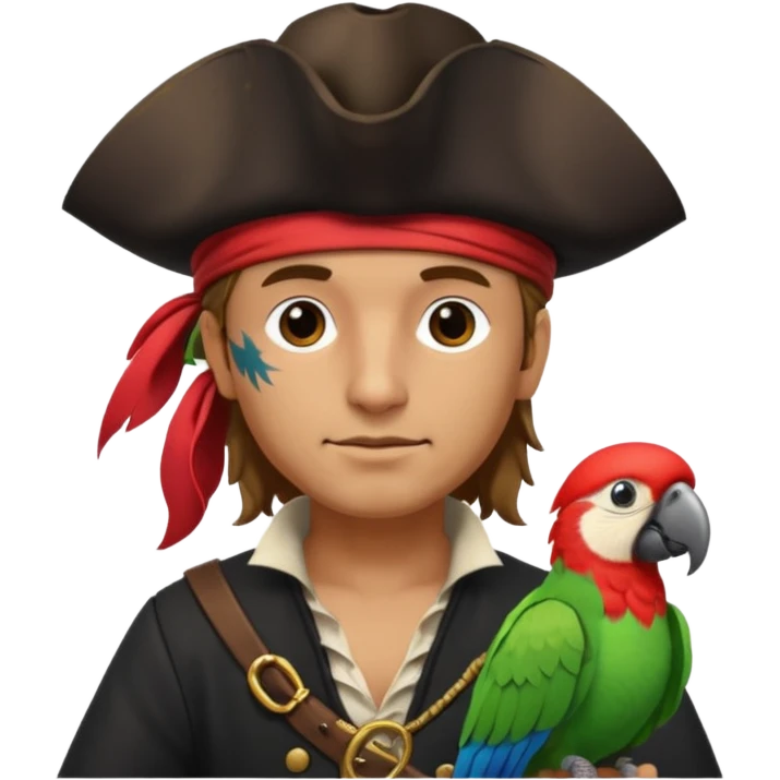 pirate and parrot emoji
