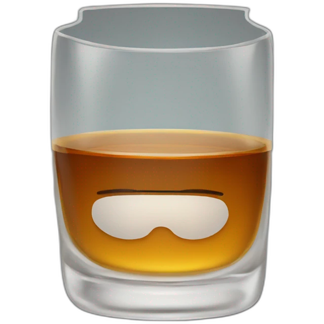 liquor in whiskey glass emoji
