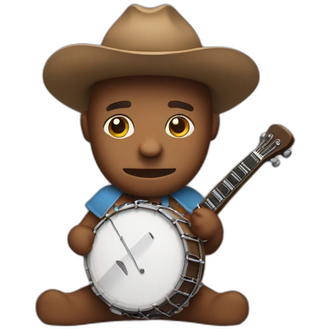 banjo holding a knife emoji